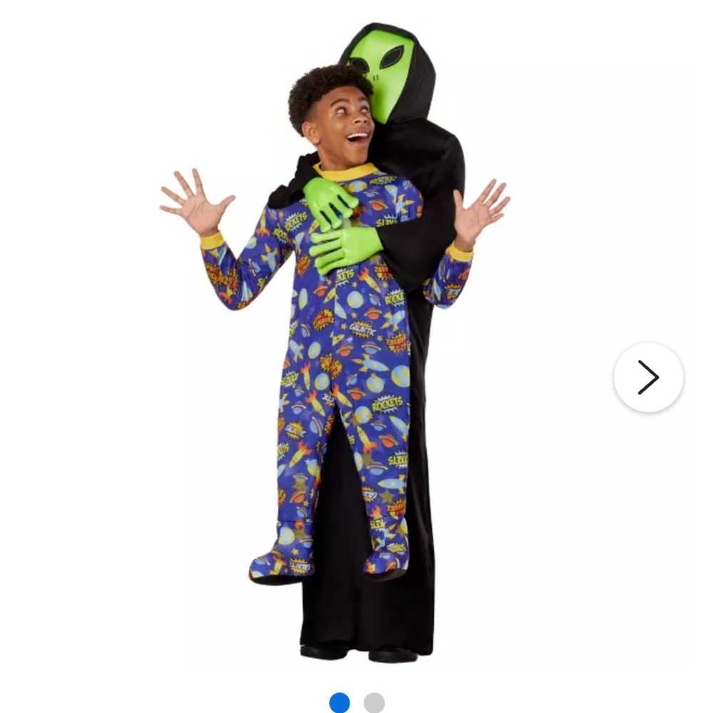 Alien Abduction Kids Costume - Blue and Green